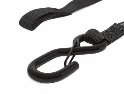 1 Inch x 8' Cam-Lock Tie Down with Soft-Tie 2 Pack Bullring