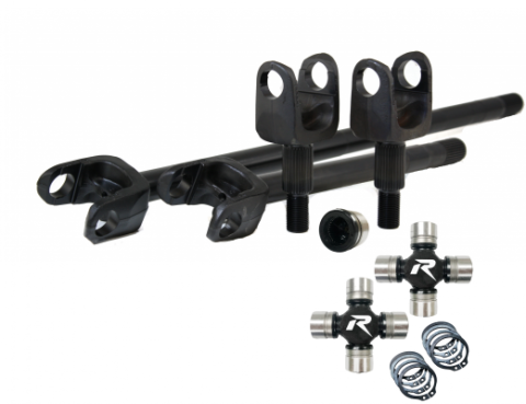 Dana 30 TJ/XJ/ZJ 30 Spline 4340 Chromoly USA Made Front Axle Kit HD U-Joints Revolution Gear