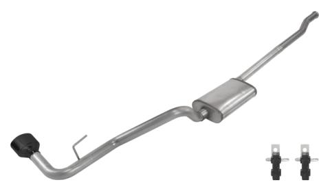 2020-2024 Jeep Gladiator JT Rubicon Cat Back Exhaust System 409 Stainless With Street Pro Muffler Black Powder Coated Pypes Performance Exhaust