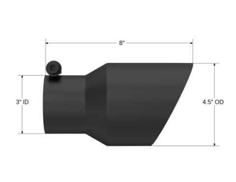 Exhaust Tip 4 1/2 Inch O.D. Dual Wall Angled Fits Aluminized Steel 3 Inch Systems MBRP