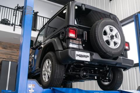 Jeep JL Cat Back Exhaust System Single Rear Exit Armor Pro Series For 18-Up Wrangler JL 2/4 Door MBRP
