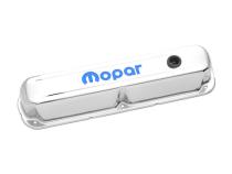 Engine Valve Covers Steel Chrome Mopar Emblem Fits LA/Small Block Engines Proform