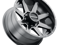 Aluminum Wheels 22x10 Stryker 954M Milled-Dimples Satin Black -19 Offset 8 on 180 Bolt Pattern 124.2 Bore Raceline