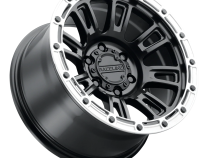 Aluminum Wheels 18x9 Compass 956BS Satin Black Silver Ring -12 Offset 8 on 170 Bolt Pattern 125.2 Bore Raceline