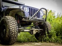 Jeep YJ/TJ Stubby Front Bumper W/Stinger Bare Steel Motobilt