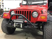 Jeep YJ / TJ / LJ Mid-Width Front Bumper W/Stinger Bare Steel Motobilt
