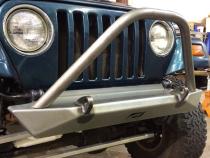 Jeep YJ / TJ / LJ Mid-Width Front Bumper W/Stinger Bare Steel Motobilt