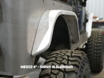 Double Arch Rear Fender Flare for Jeep CJ/YJ/TJ Steel 4 Inch Motobilt