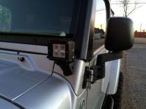 Jeep TJ A Pillar Light Mounts 97-06 Wrangler TJ/TJ Unlimited Motobilt
