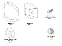 DIY Rubicon Front DIFF Cover M210 for Jeep JL and JT Motobilt