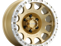 Aluminum Wheels 17x9 Beadlock MR105 Bolt Pattern 6 On 139.7 Offset -38 Lip Size 1.77 Gold GD Method