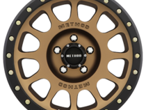 Aluminum Wheels 17x8.5 NV MR305 Bolt Pattern 5 On 127 Offset 25 Lip Size 1.18 Method Bronze BRZ Black Street Loc Method