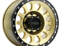 Aluminum Wheels 20x10 MR315 Bolt Pattern 8 On 180 Offset -18 Lip Size 3.27 Gold GD Black Street Loc Method