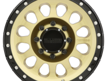 Aluminum Wheels 18x9 MR315 Bolt Pattern 8 On 180 Offset 18 Lip Size 1.65 Gold GD Black Street Loc Method