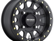 Aluminum Wheels 14x7 MR401 Beadlock UTV Bolt Pattern 4 On 136 Offset 38 Lip Size 0.94 Matte Black MB Method