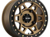 Aluminum Wheels 15x7 MR405 Beadlock UTV Bolt Pattern 4 On 136 Offset 38 Method Bronze BRZ Matte Black Ring Method