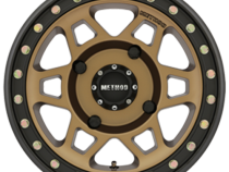 Aluminum Wheels 15x7 MR405 Beadlock UTV Bolt Pattern 4 On 136 Offset 38 Method Bronze BRZ Matte Black Ring Method