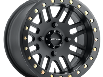 Aluminum Wheels 15x8 MR406 Beadlock UTV Bolt Pattern 4 On 136 Offset 0 Lip Size 2.17 Matte Black MB Method