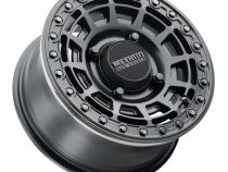 Aluminum Wheels 15x7 MR415 Beadlock UTV Bolt Pattern 4 On 136 Offset 38 Lip Size 0 Matte Black MB Gloss Black Ring Method