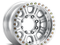 Aluminum Wheels 17x9.5 Monster Beadlock RT233 Machined Silver -32 Offset 8 on 170 Bolt Pattern 131 Bore Raceline