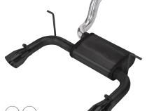 Axle-Back Exhaust System 18-22 Jeep Jl Dual Exit 2.5 Inch Intermediate And Tailpipe Street Pro Muffler Hardware Incl Black 4 Inch Dual Tips Included Stainless Steel Pypes Exhaust