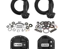 Stage 2 Jeep JK Re-Gear Kit W/Covers For Dana 30/44 4.11 Ratio 24 Spline JK Non-Rubicon D30/D44 Stage 2 Gear Kit Package 4.11 Ratio W/ F&amp;amp;R Covers Yukon Gear