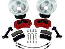 6T Brake System Front 07-25 Jeep Wrangler JK/JL And 20-25 Gladiator JT W/OE Spindles And Hubs Silver Baer Brakes