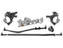 Currectlync Jeep JL/JT High Steer Kit For Ram Assist And Non-Rubicon Axle. Incl. Knuckles Drag Link Tie Rod Trac Bar Reloc/Ram Mount Axle Bracket Ram Assist Tie Rod Clamp RockJock 4x4