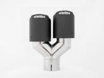 Carbon Fiber Tip 2.5 Inch ID Dual 3.5 Inch OD Out 9.45 Inch Length Dual Wall MBRP